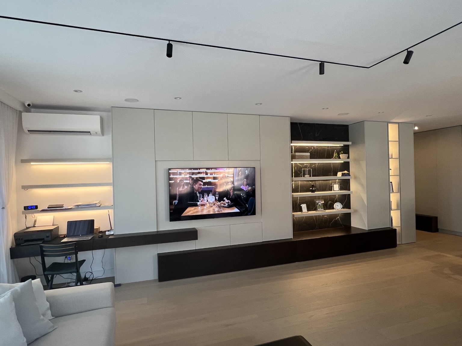 Finished TV wall